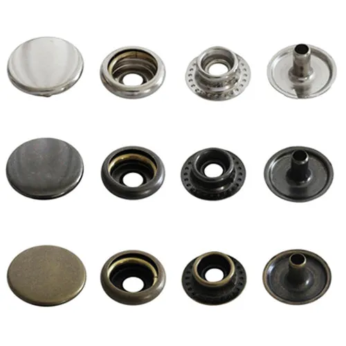 Kam Snaps Metal Snaps Druckknöpfe antik messing 50 Kappen