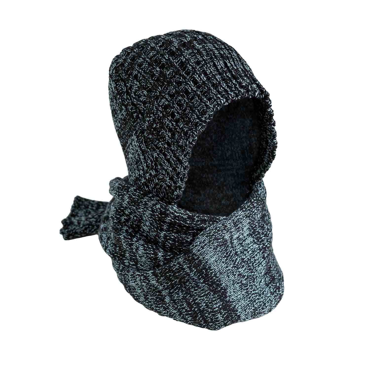 Infantium Victoria Strick Mütze Schal Schwarz Blau S-L