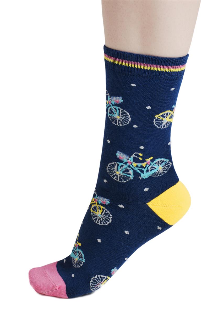 Marlowe Nature Rosette Bike Bamboo Socken indigo blue 37-41