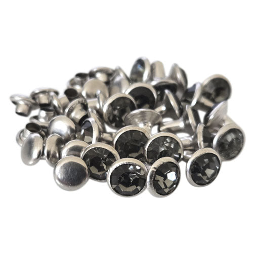 Kam Snaps Rivets Strassnieten 7mm klar 20 Sets