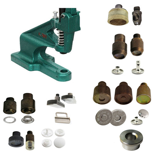Kam Snaps Tools DK93 Tischpresse Set Grün mit Nieten Ösen Snaps