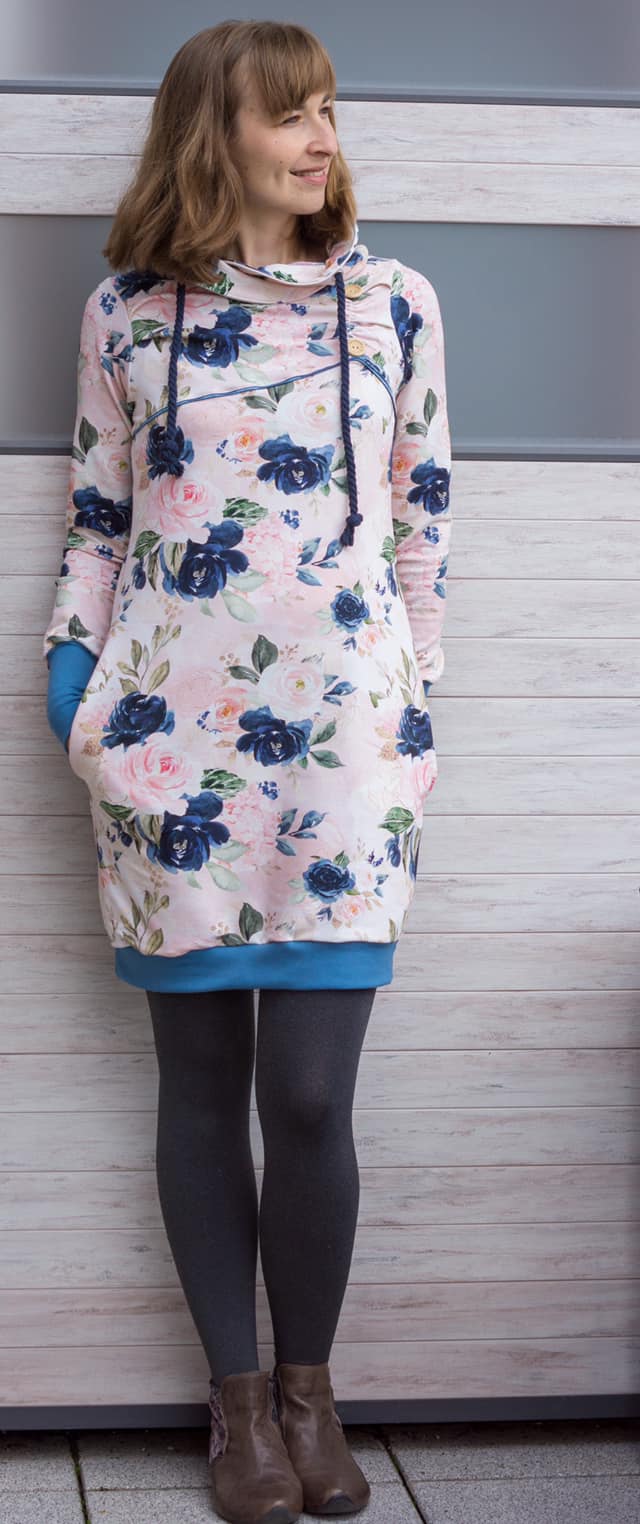 Schnittrebell Elise Add On Hoodiekleid Gr.34-54 Schnittmuster Digital