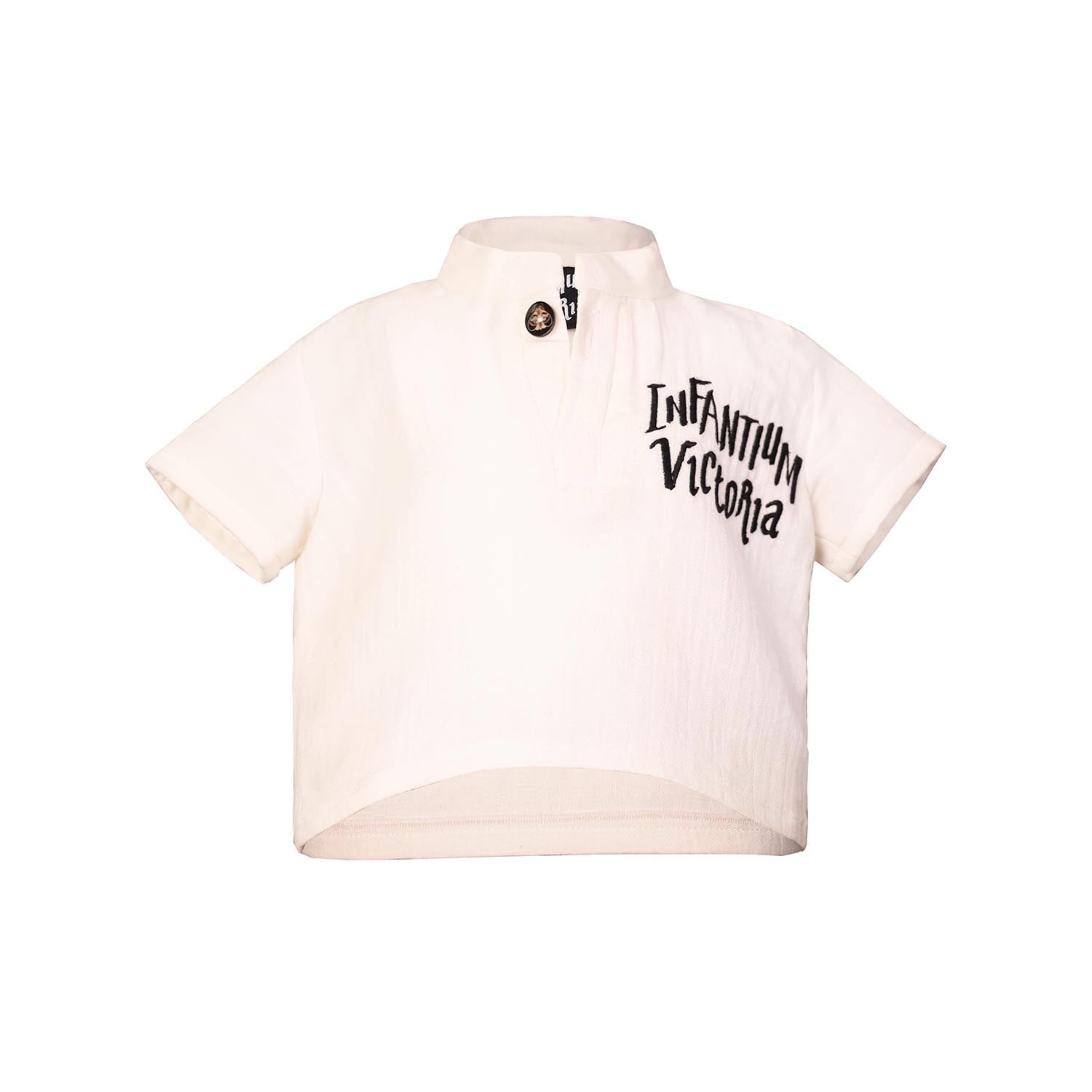Infantium Victoria White Baby Shirt Hemd weiß Musselin 80