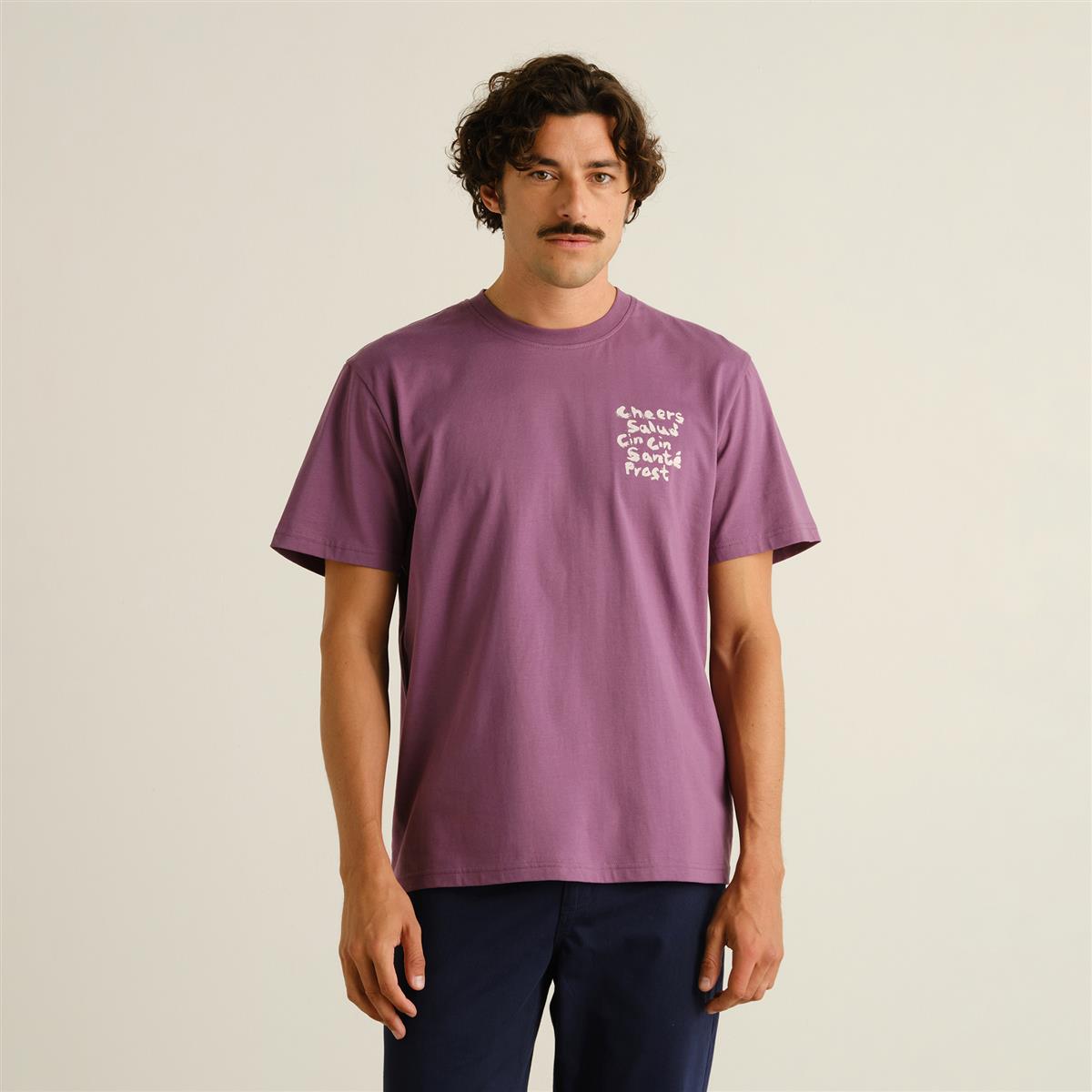 Marlowe Nature Stockholm Cheers T-Shirt berry Bio-Baumwolle