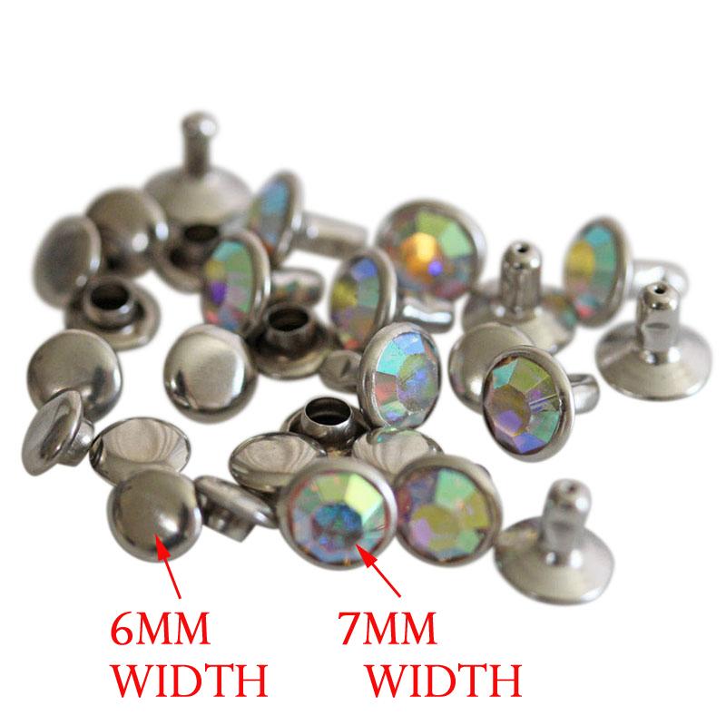 Kam Snaps Rivets Strassnieten 7mm klar 20 Sets