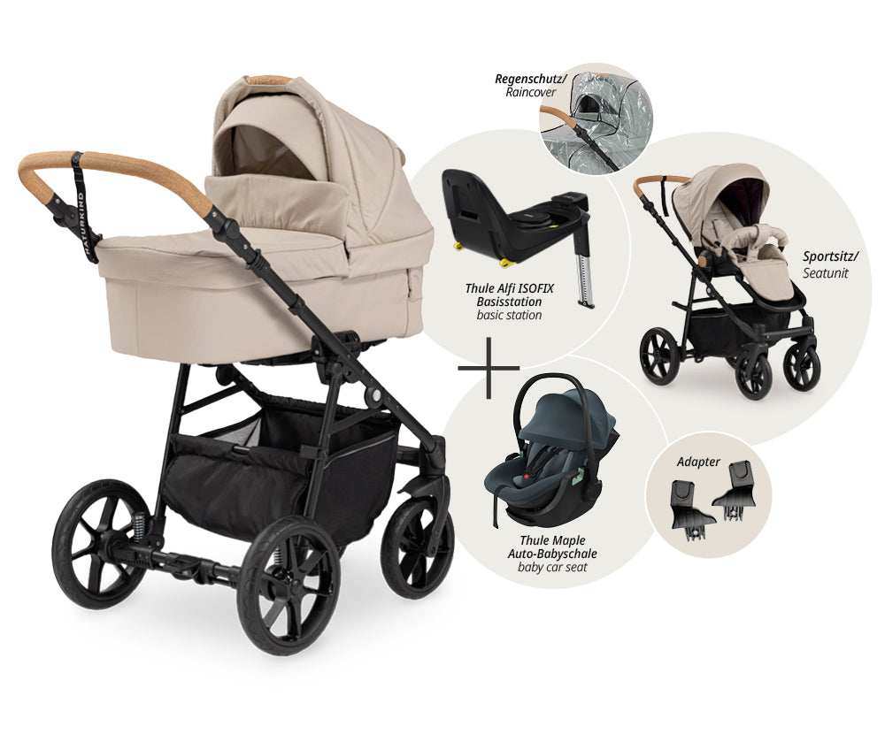 Naturkind Mads Set 4in1 Kinderwagen Creme