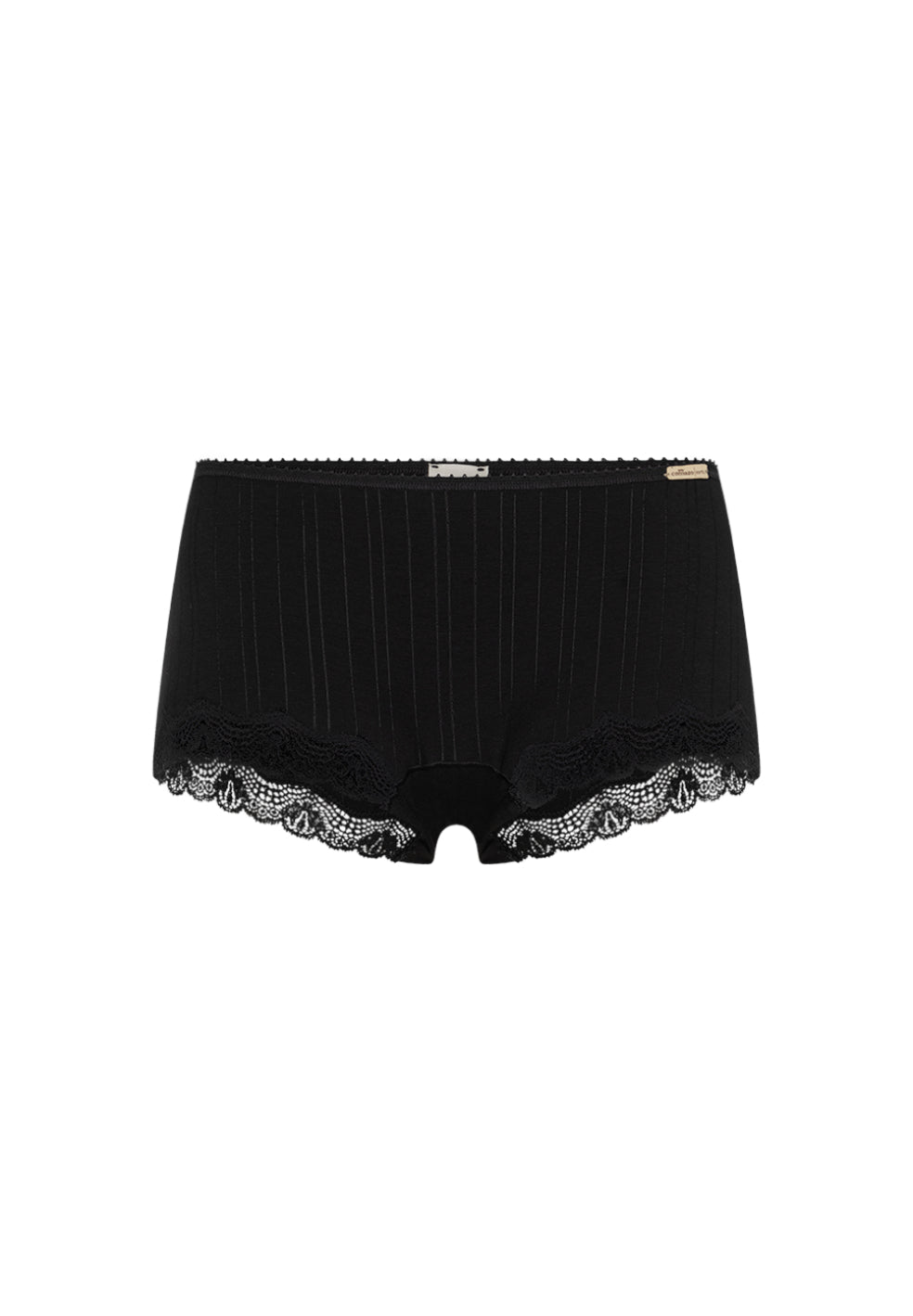 marlowe nature Hipster mit Spitze Unterhose schwarz Bio-Baumwolle