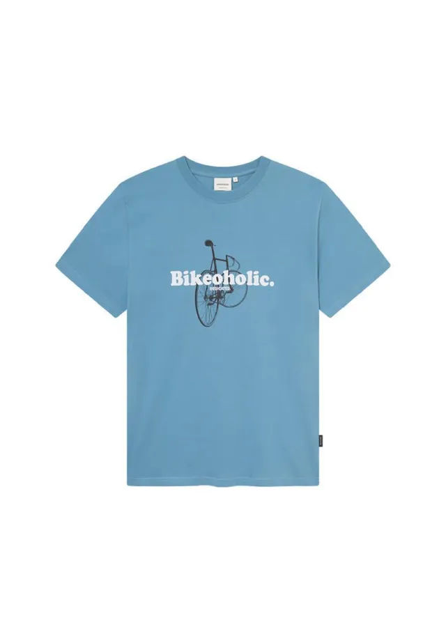 Dedicated Stockholm Bikeoholic T-Shirt Niagara Blue S Bio-Baumwolle