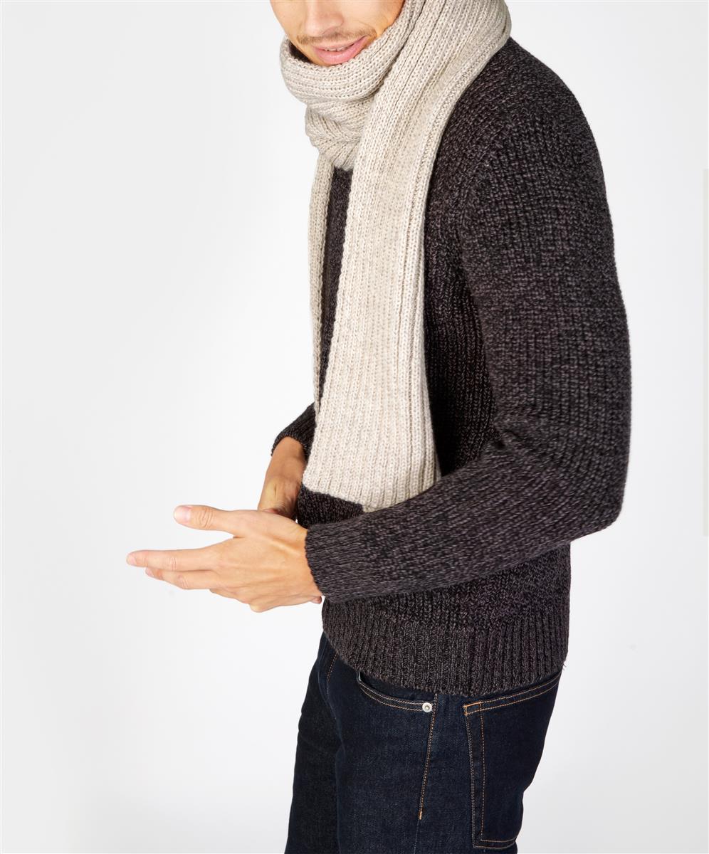 marlowe nature Ribbed Merino Scarf Schal evergree 19x184 Merino
