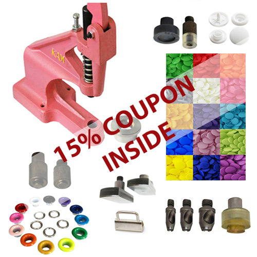 Kam Snaps Tools DK93 Tischpresse Starterset Rosa 250-teilig