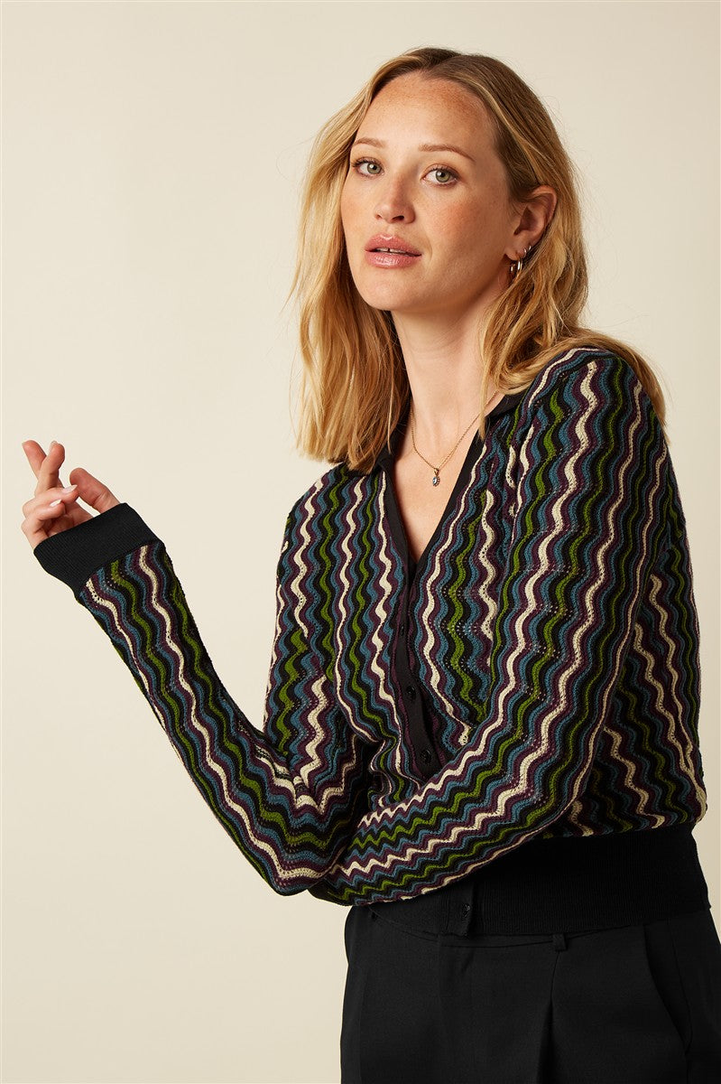 marlowe nature Lene Cardi Wyler Strickjacke schwarz