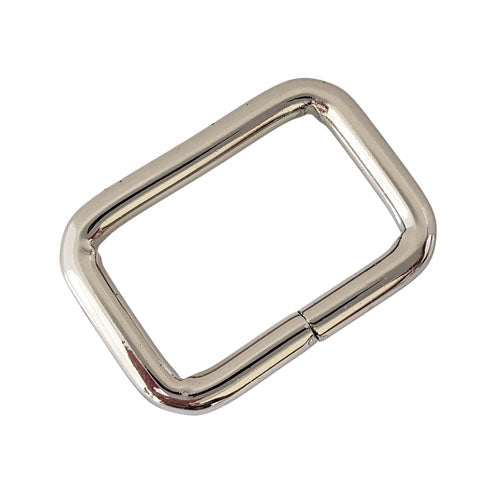Kam Snaps Bag Hardware Rechteckringe 25mm Silber 10er