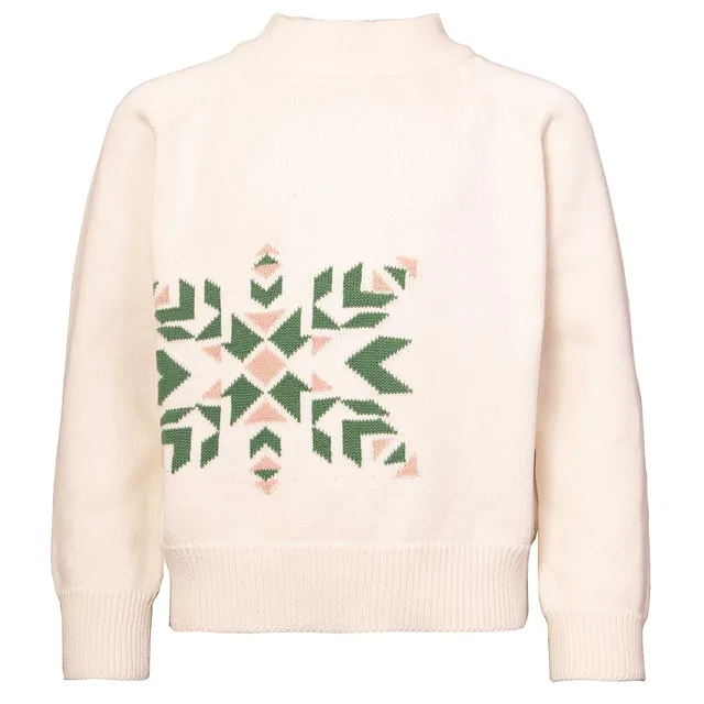 Infantium Victoria Snowflake Pullover weiß Bio-Baumwolle