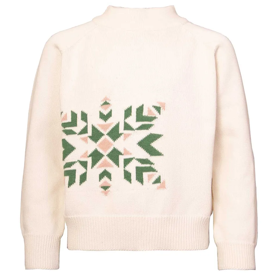 Infantium Victoria Snowflake Pullover weiß Bio-Baumwolle