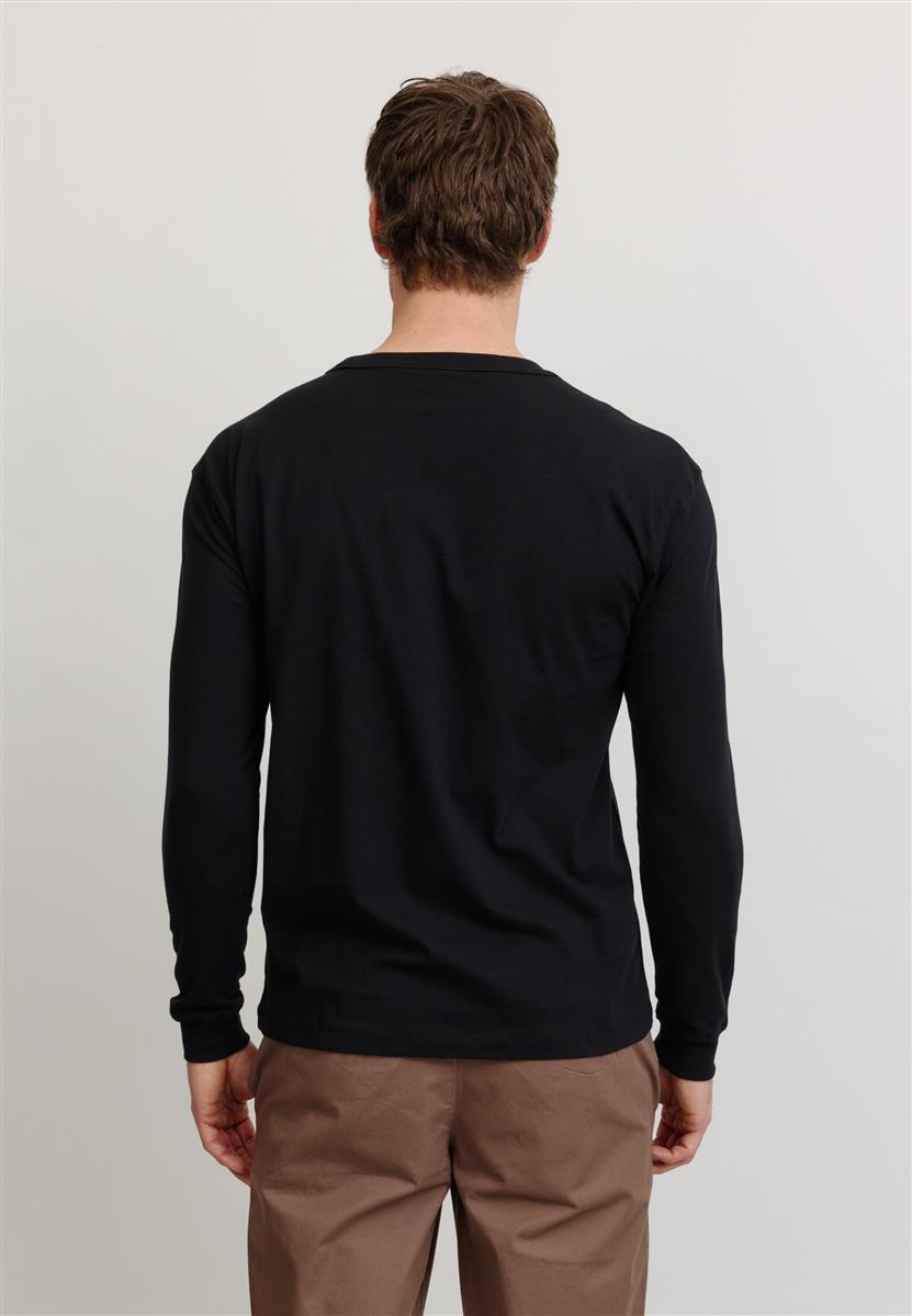 marlowe nature Papaya Longsleeve black Bio-Baumwolle S