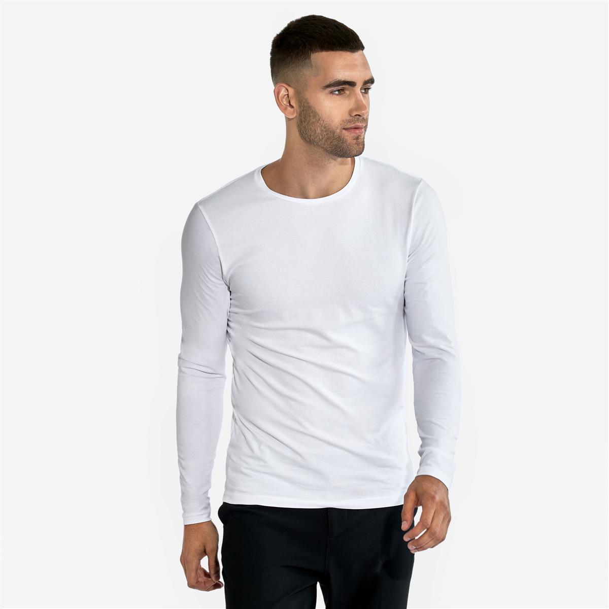 Bread & Boxers Men Long Sleeve Shirt Bio white