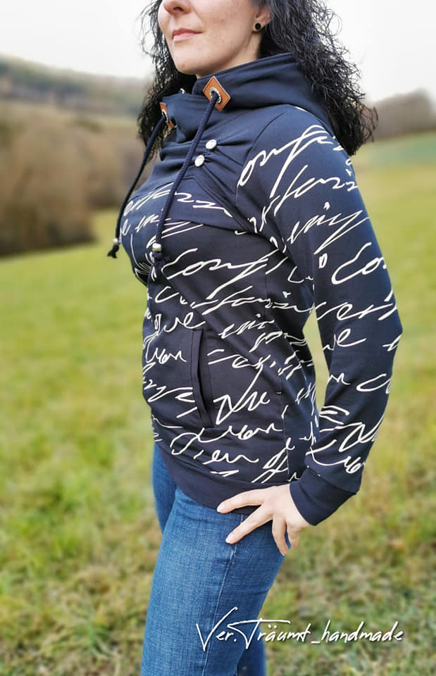 Schnittrebell Elise Hoodie Schnittmuster Ebook Gr.34-54 Crop