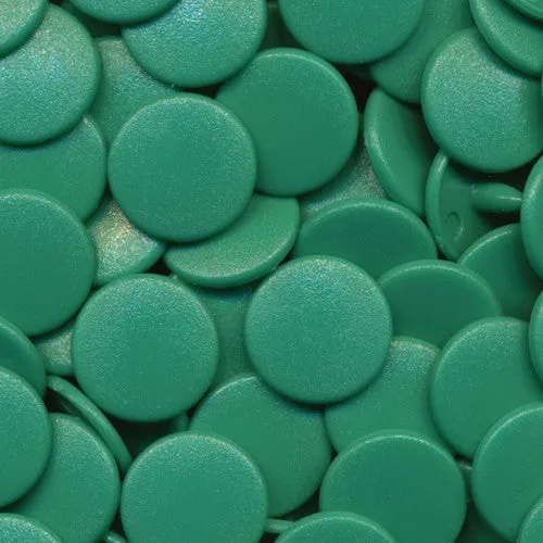 Kam Snaps Plastic Snaps B29 Jade Green Druckknöpfe 11mm 50er matt