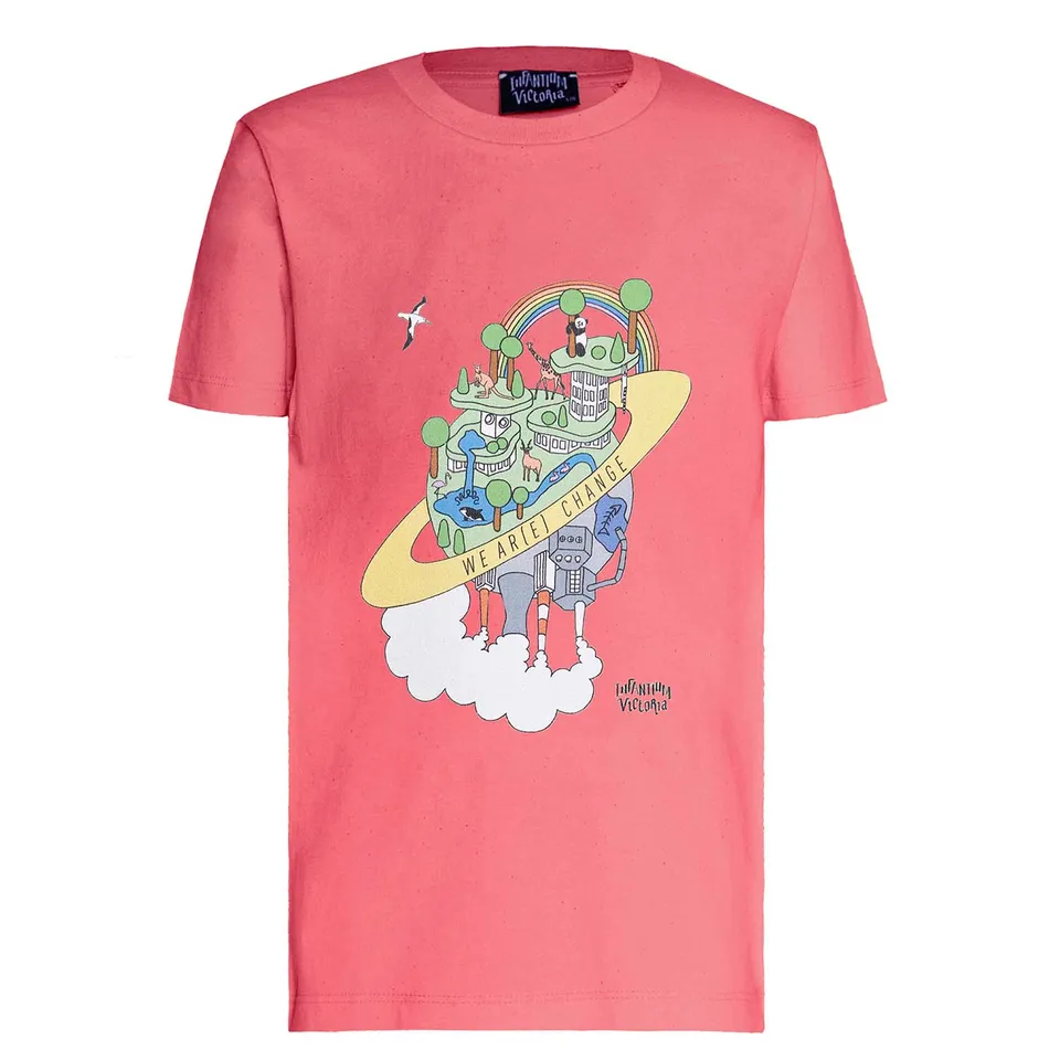 Infantium Victoria T-Shirt Earth Day rot Bio-Baumwolle