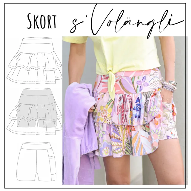 Moeve Design Skort sVolängli Gr.32-52 Schnittmuster