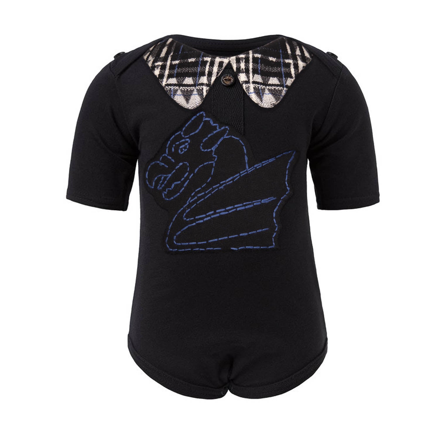 Infantium Victoria Dragon Body Babybody schwarz 80 Baumwolle