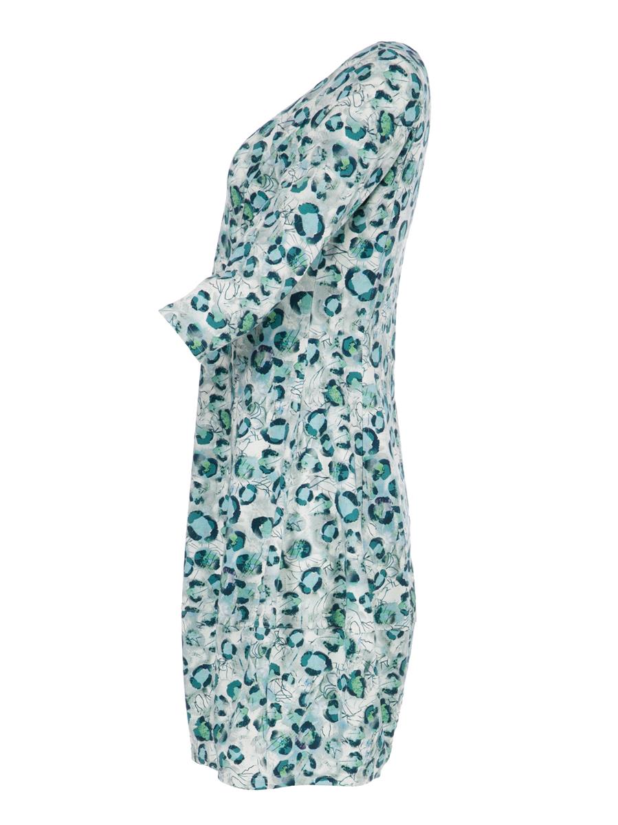 Dunque Ballonkleid 3/4 Arm 44 schwarz beige Bio-Baumwolle