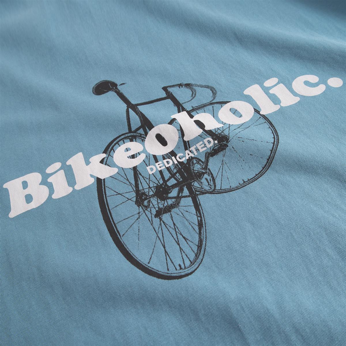 Dedicated Stockholm Bikeoholic T-Shirt Niagara Blue S Bio-Baumwolle