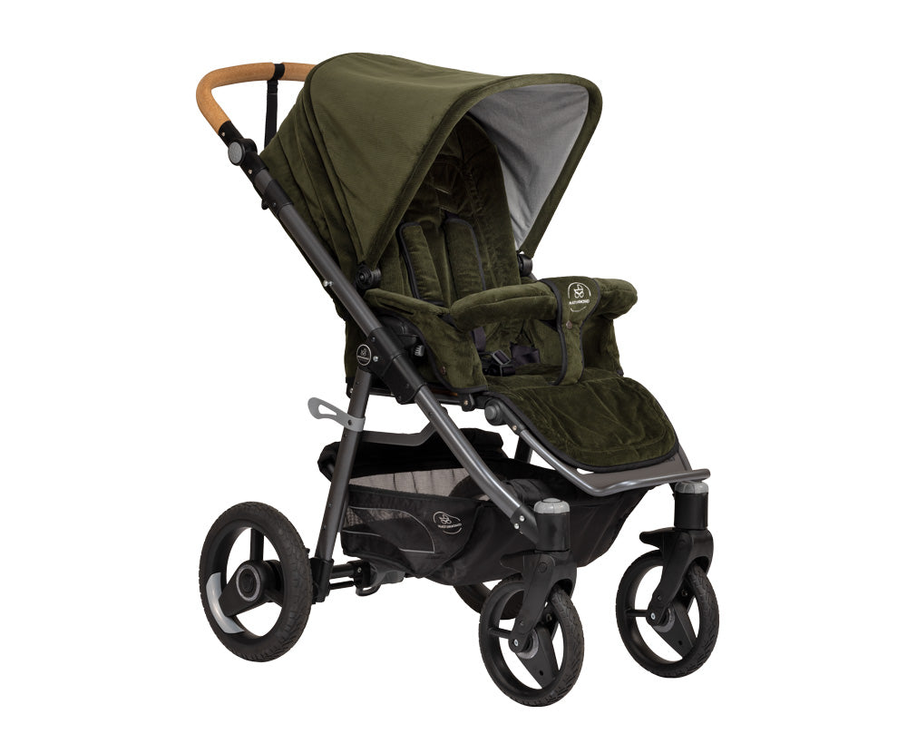 Naturkind Lux Evo Kinderwagen Cord Cognac Gefedert