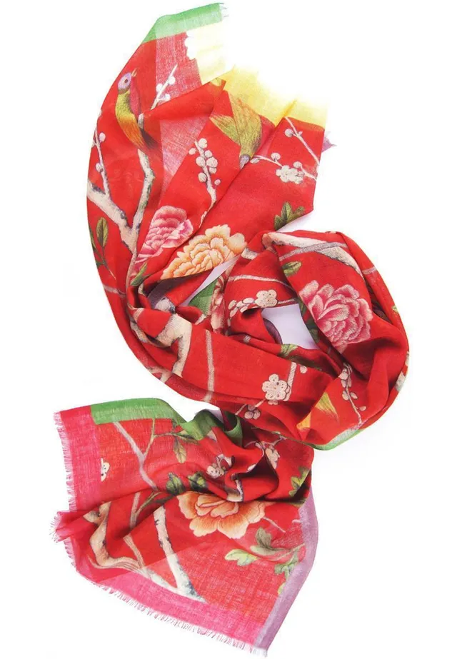 marlowe nature Ultimate Schal Rot Bunt 70x180 Wolle