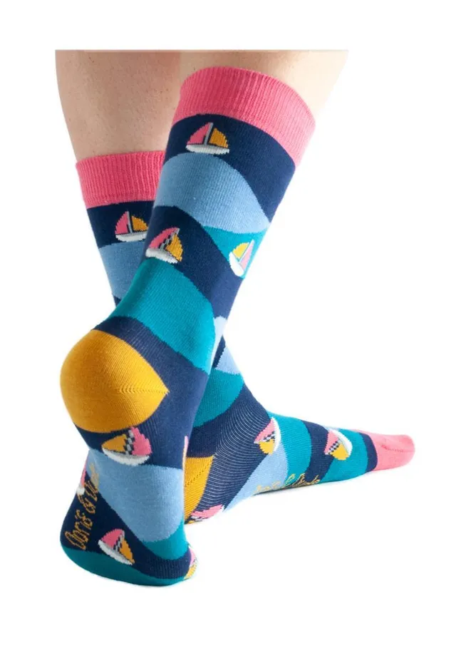 marlowe nature Boats Socken navy 36-40 Bambus