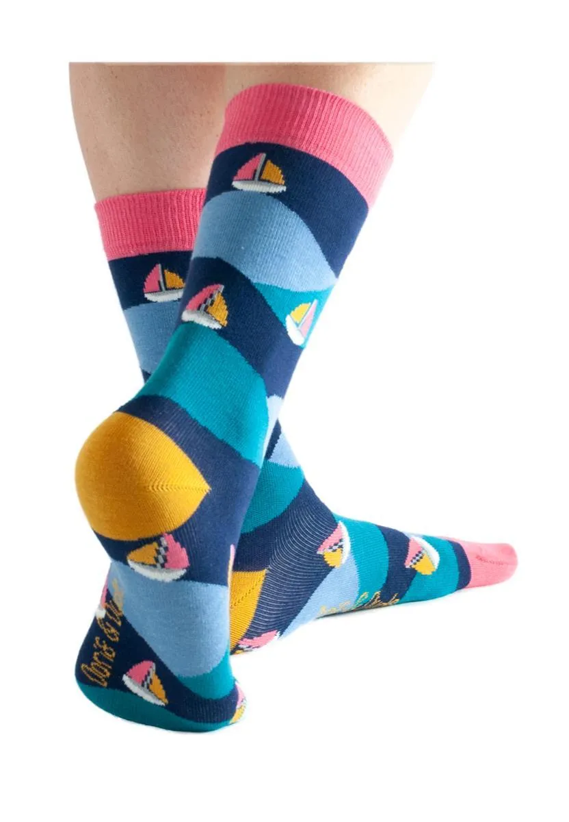 marlowe nature Boats Socken navy 36-40 Bambus