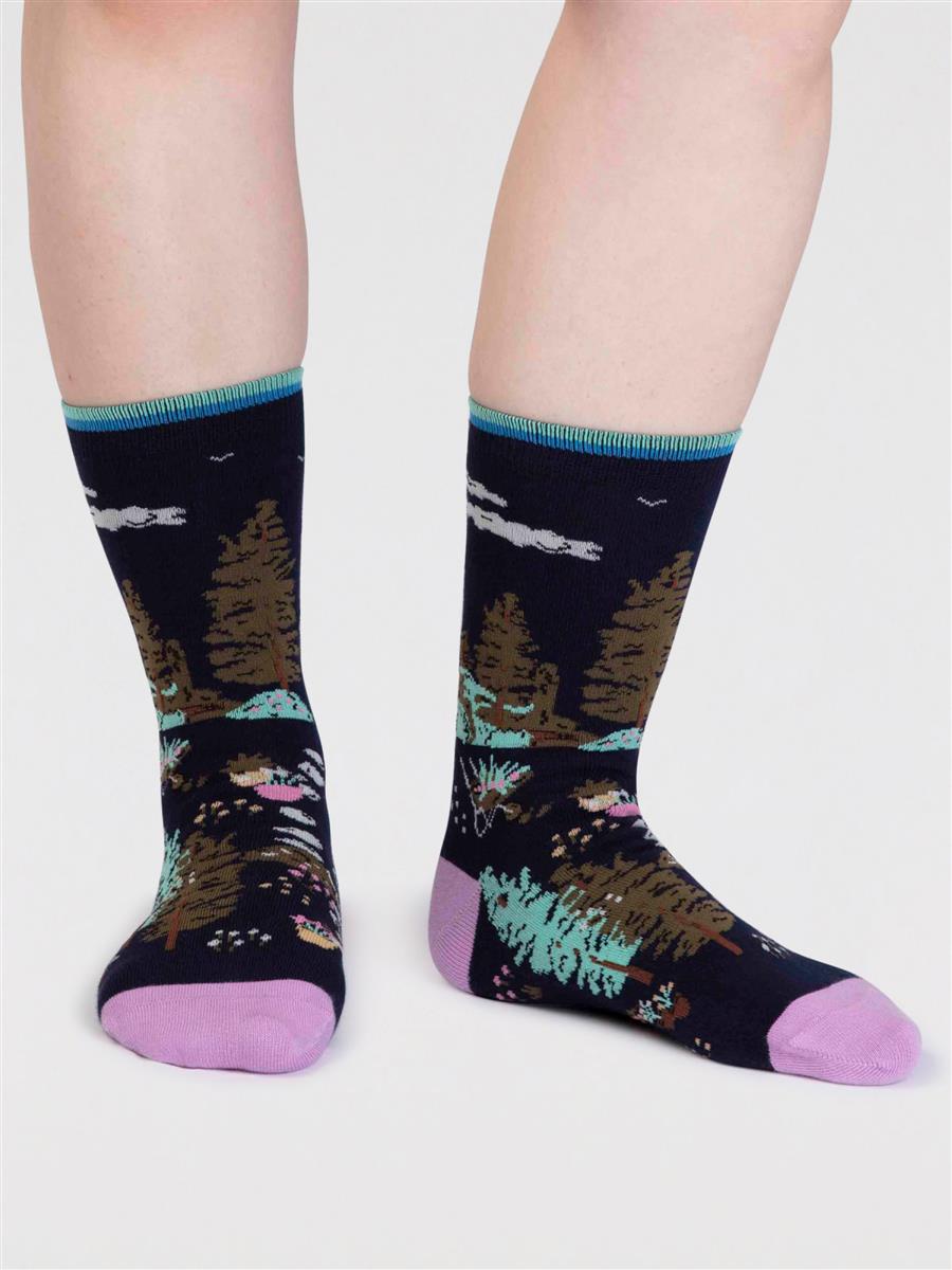 Thought Lisette Garden Socks Bio-Socken grey marle 37-41