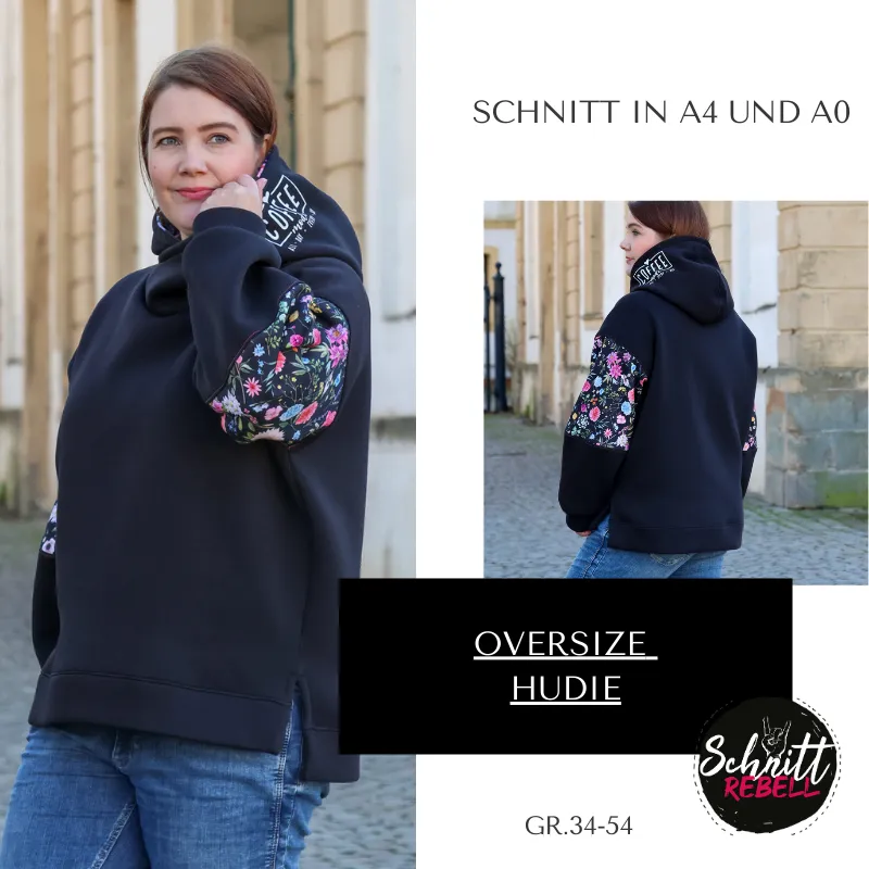 Schnittrebell Hudie Hoodie Oversize Ebook 34-54 Digital