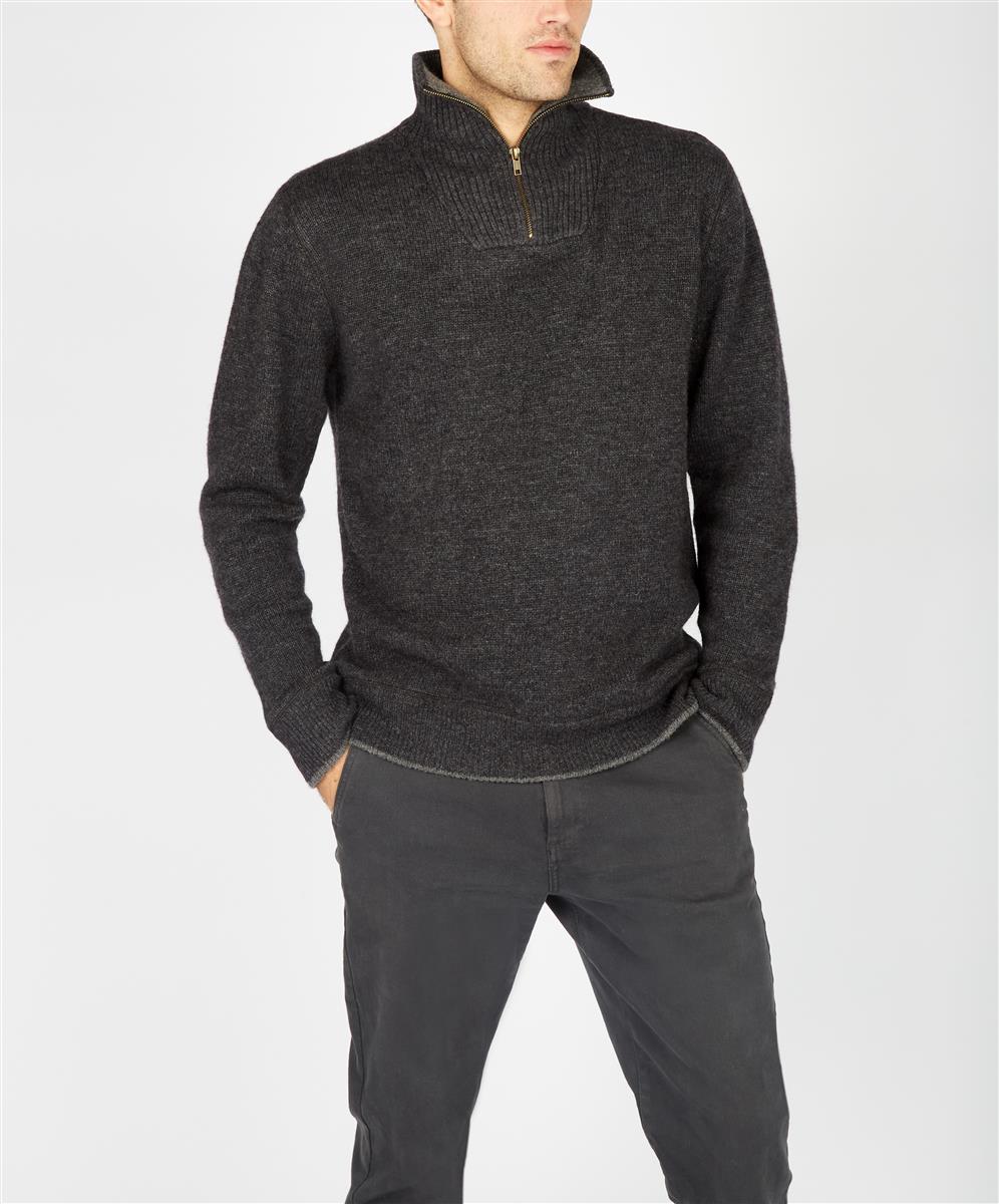 marlowe nature Half Zip Sweater Troyer Wolle duck green