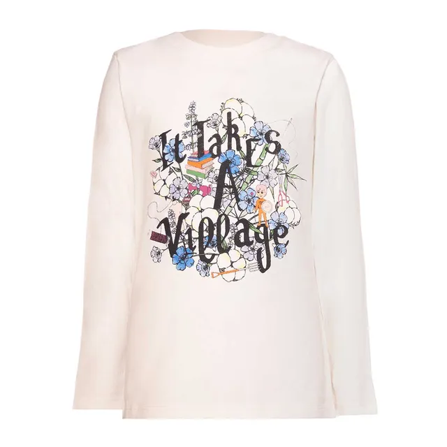Infantium Victoria Kids Long Sleeve T-Shirt Langarmshirt Weiß Bio-Baumwolle