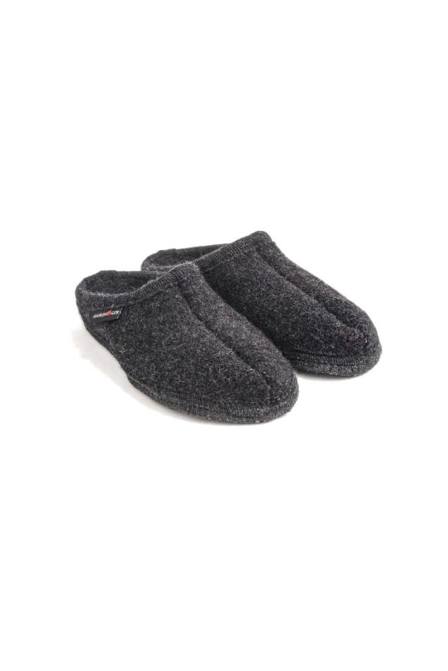 Haflinger Alaska 611001 Wollwalk Hausschuhe graphit Filz