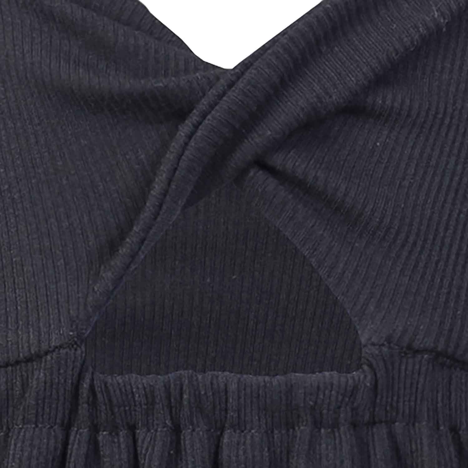 Infantium Victoria Dresses Mädchenkleid Schwarz Baumwolle