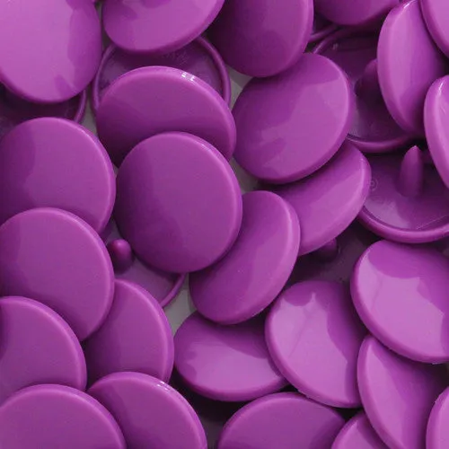 Kam Snaps Plastic Snaps B41 Violet Druckknöpfe 50 Sets glänzend Größe 20