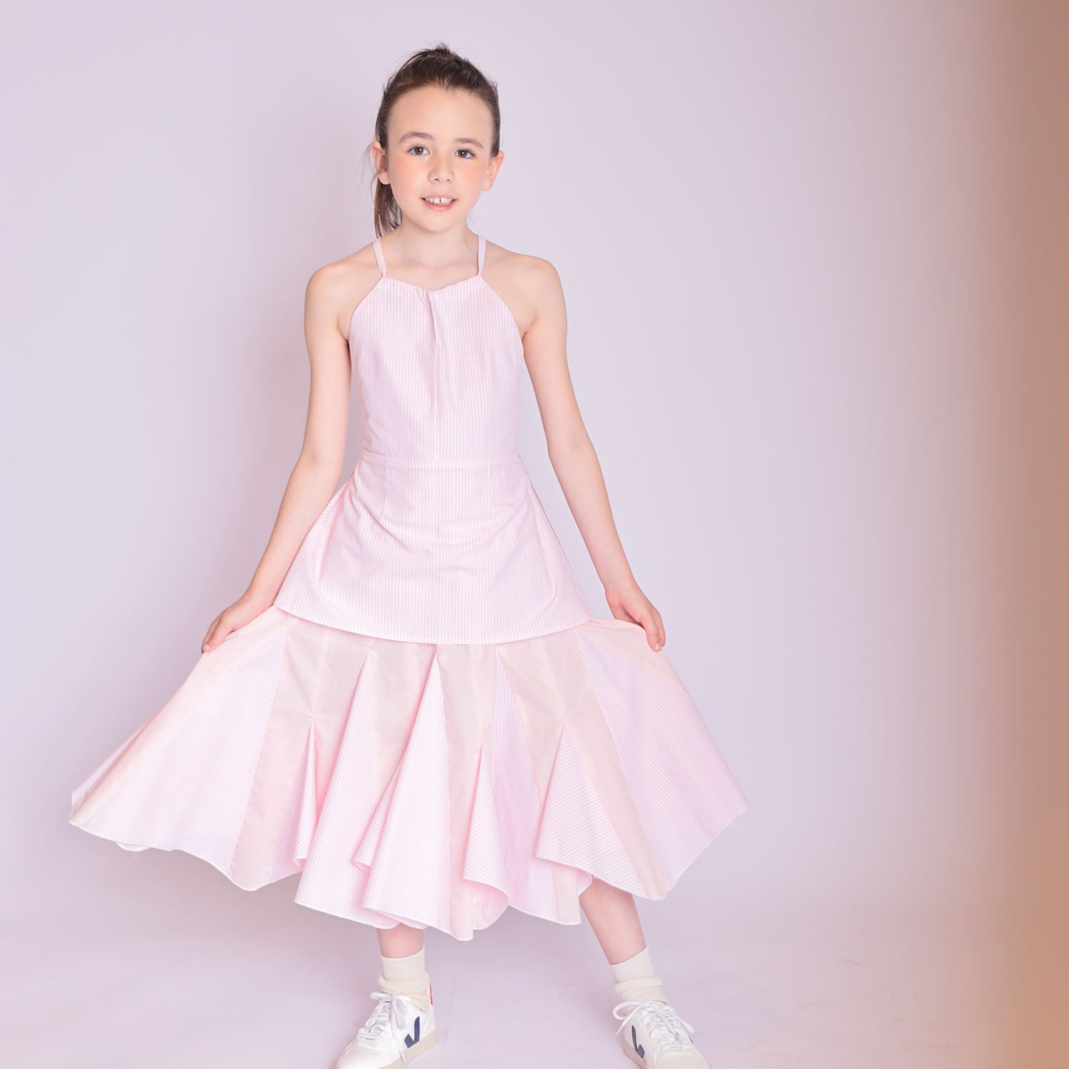 Infantium Victoria Zero Waste Kleid rosa Bio-Baumwolle Festkleid
