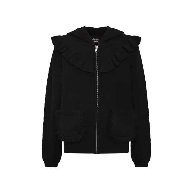 Infantium Victoria Knitted Kids Hoodie Schwarz Bio-Baumwolle