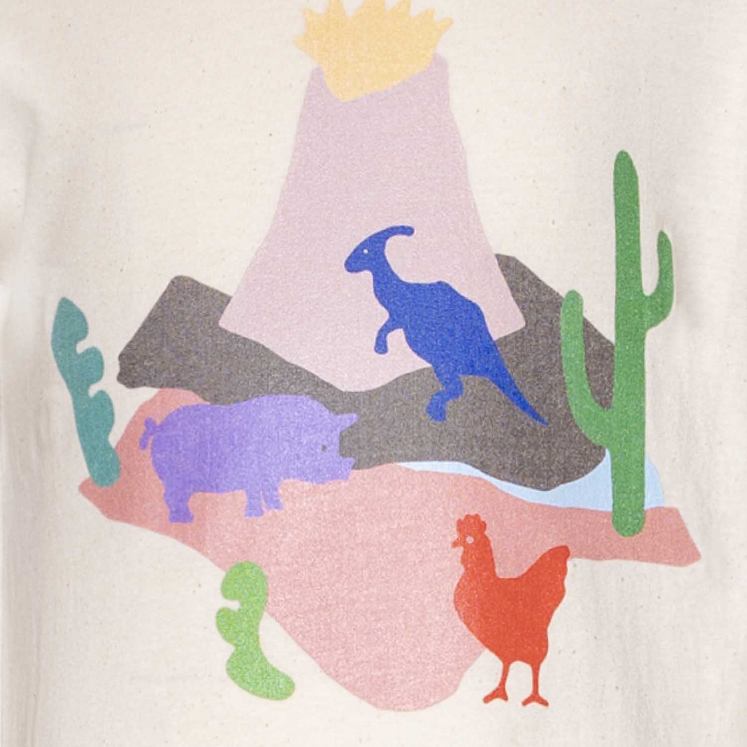 Infantium Victoria Volcano Dino Tee Kinder T-Shirt weiß