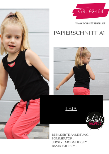 Schnittrebell Leja Top Papierschnitt Gr. 92-164 Sommertop