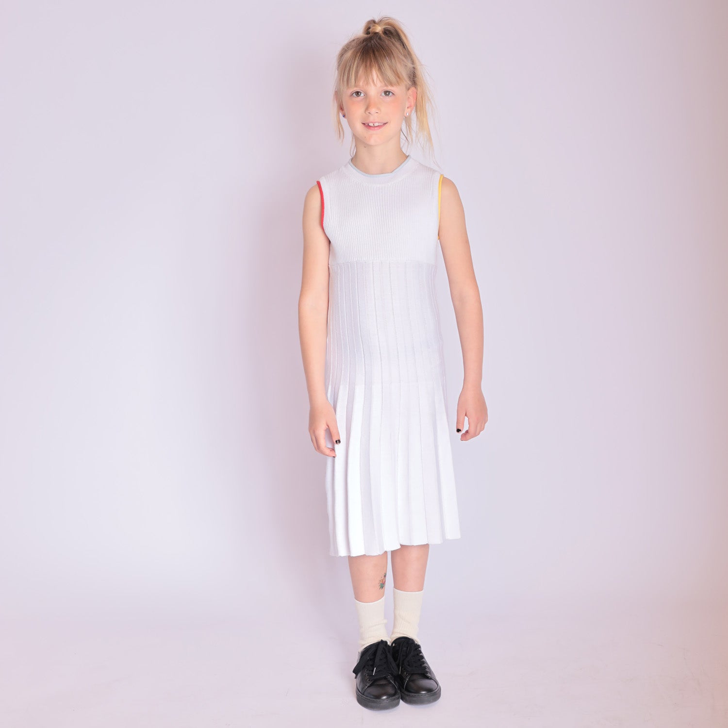 Infantium Victoria Tennis Mädchenkleid Bio-Baumwolle Weiß