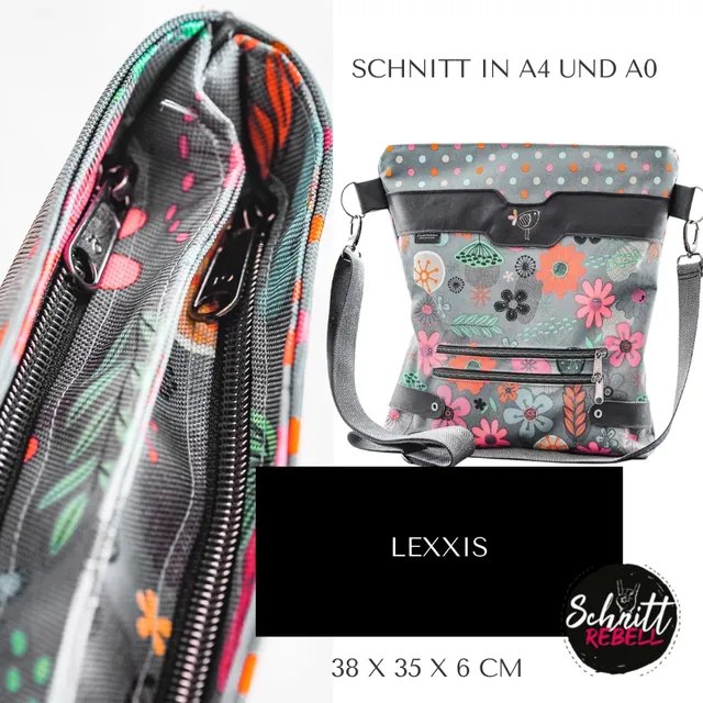 Schnittrebell Lexxis Tasche Ebook 38x35x6 cm